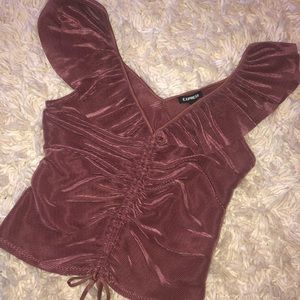 Express flutter short sleeve top